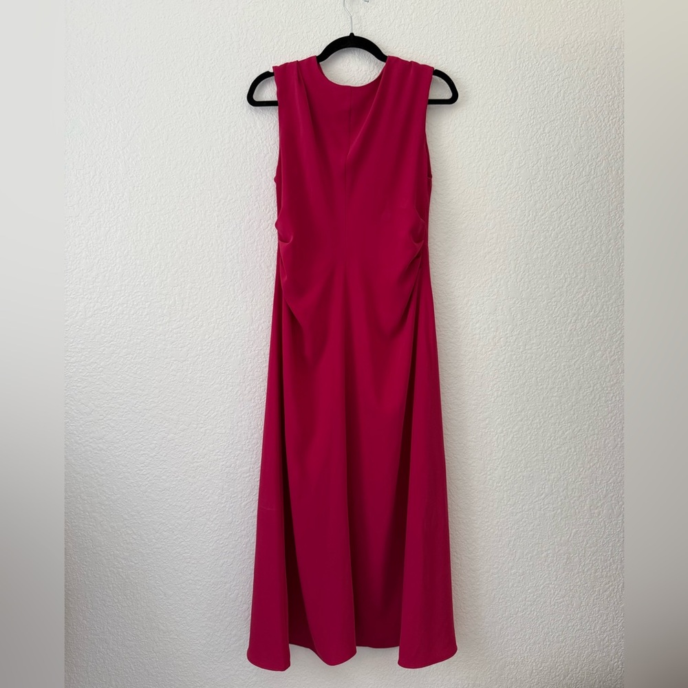 Mango Red Sleeveless A-line Maxi Dress